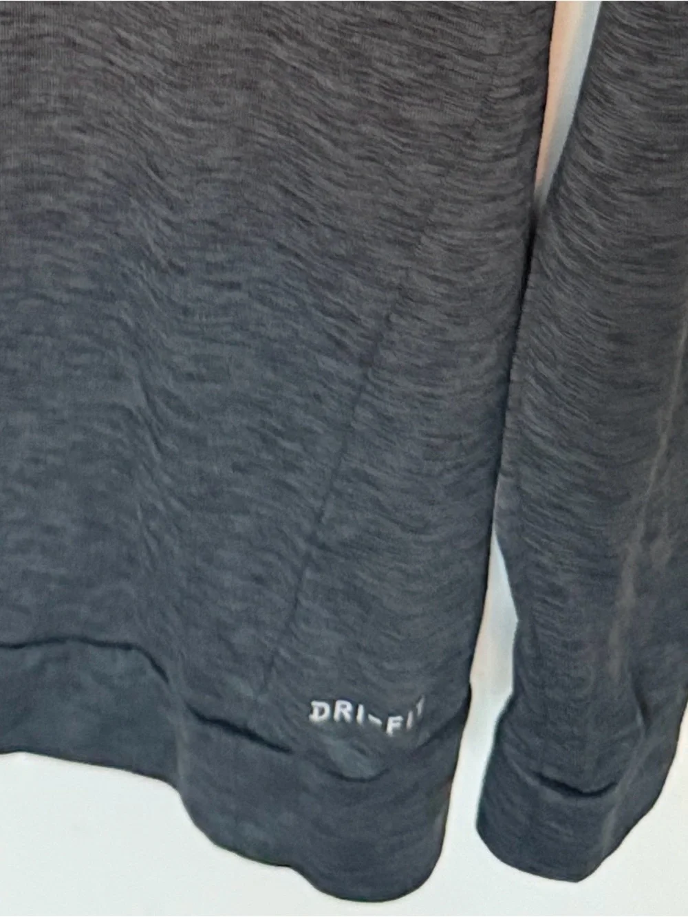 Nike Grey Dri-FIT Hooded Long-Sleeve Shirt